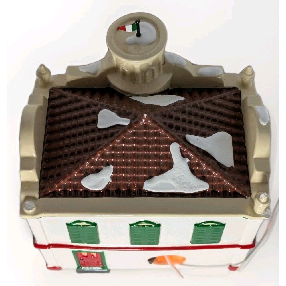 Department 56 Snow Village Pisa Pizza Lighted Building #54851 Vintage 1995 MINT - Picture 3 of 12